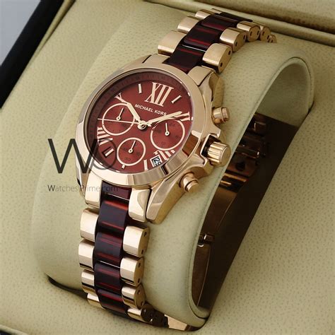 michael kors red rose gold designer watch mk 6108 prices|michael kors red watches.